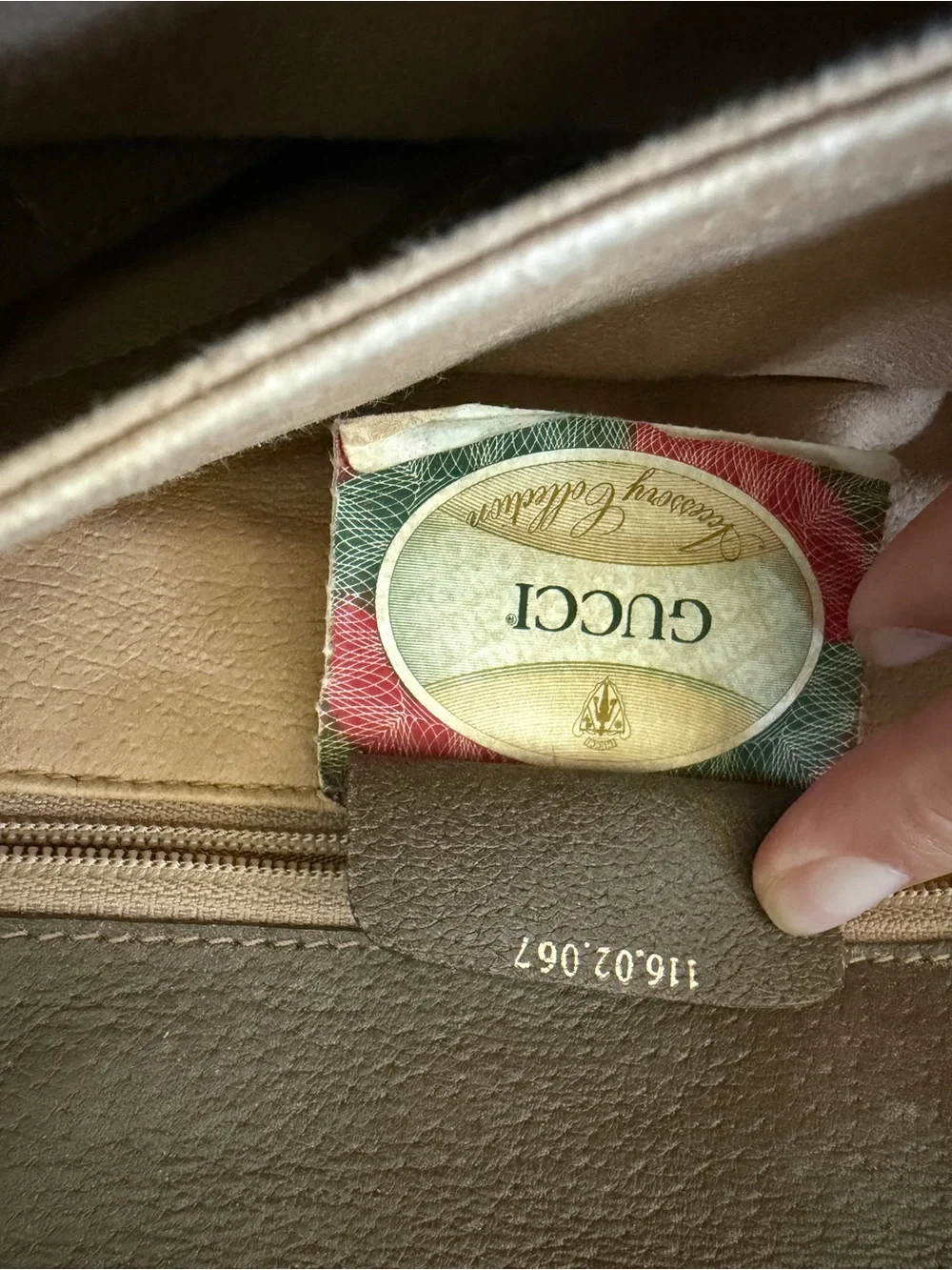 Gucci Beige & Brown Monogram Messenger Bag